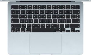 Apple 2026 MacBook Air 13-inch Laptop with M5 chip: Built for AI, 13.6-inch Liquid Retina Display, 16GB Unified Memory, 512GB SSD, 12MP Center Stage Camera, Touch ID, Wi-Fi 7; Sky Blue