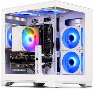 LXZ Gaming Desktop PC, Ryzen 5 5500,GeForce RTX 3050 6GB 16GB DDR4 RAM | 512GB NVMe SSD, DP HDMI DVI,Prebuilt Tower Computer for Gaming, Home and Office