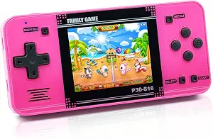 Handheld Game for Kids -Preloaded 220 Retro Video Games, Portable Gaming Player with Rechargeable Battery 3.0" LCD Screen, Mini Arcade Electronic Toy Gifts for Boys Girls (Pink) (Copy)