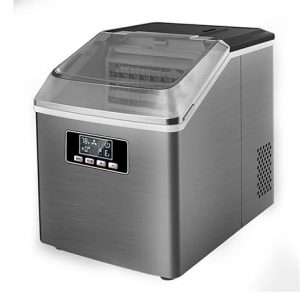 Machine for Home Bar Timer,Ice Cube Maker Ice Scoop Commercial Household,24 Cubes Ready in 12-15 Minutes Stainless Steel (Copy)