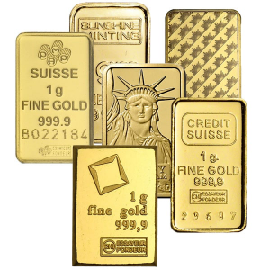 Gold Bar, 1 Gram .9999 Pure - NO Assay Package (Copy)
