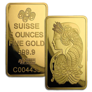 PAMP Suisse Gold Bar, 5 Troy Oz, .9999 Pure (Copy)